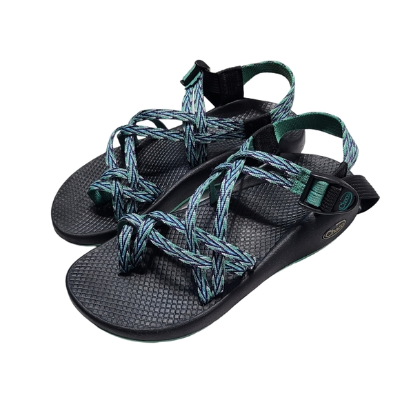 Chaco ZX/2 Classic Sandals Dagger Chevron Teal - Picture 2 of 6